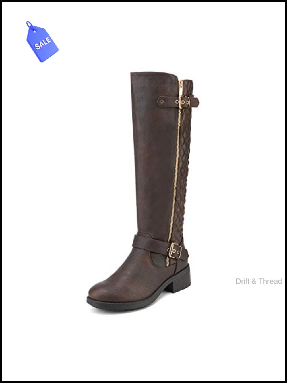 Dream Pairs Women's Wide Calf Knee High Riding Boots Faux Leather